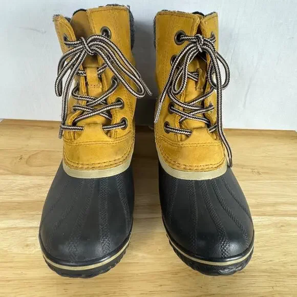 Sorel Women's Slimpack Lace Up Leather Brown Waterproof Duck Winter Boot Size 6 - Picture 4 of 8